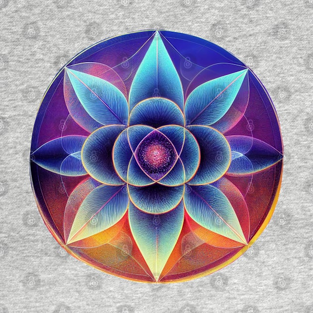 Sacred Geometry Rainbow Flower by EverythingSings.Art